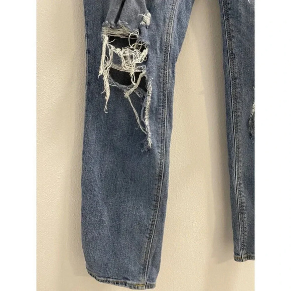 OLD NAVY BOYFRIEND JEAN MIDRISE SIZE 6 - SUPER DISTRESSED - QUICK SHIPPING - Picture 6 of 12